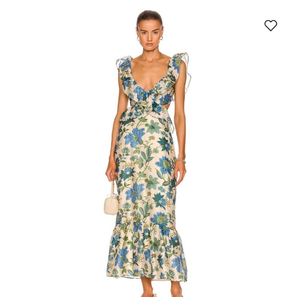 SIR The Label Celia Frill Midi Dress